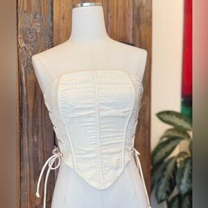 NWOT RtA Corset Top in Off White Size M